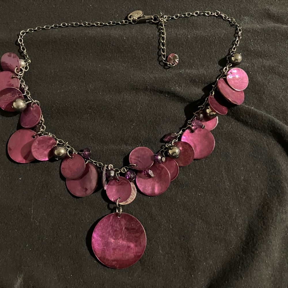 Next Purple Disc Necklace